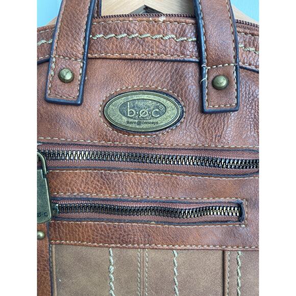 B.O.C. Born Concept Purse Handbag / Backpack, Brown Faux Leather - Picture 2 of 7